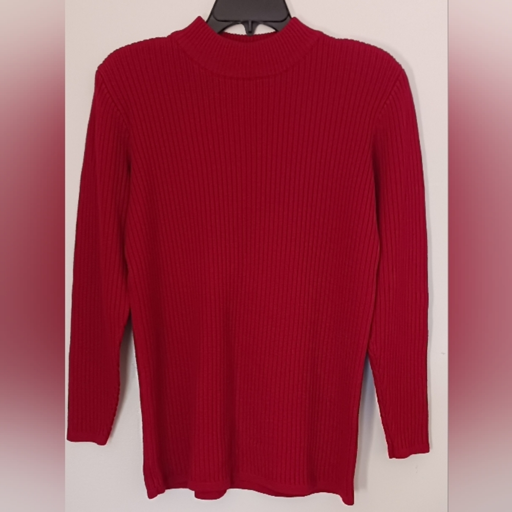 Petite Sophisticate Red Sweater
